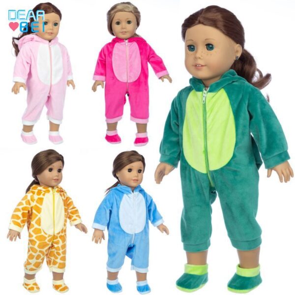 O1CN01Ek28t01dVskq8c7ue_3193983742-0-cib Wholesale of 18 Inch American Girl Cartoon Animal Jumpsuit Dolls Cloth Clothes
