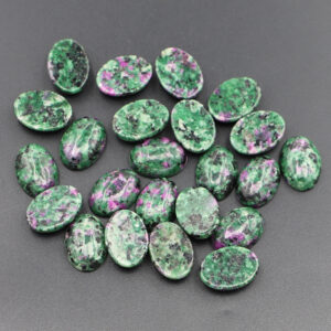 Epidote Red Green Treasure / 13*18MM oval ring surface