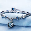 Wholesale Heart of the Ocean Heart Diamond Metal Bracelet