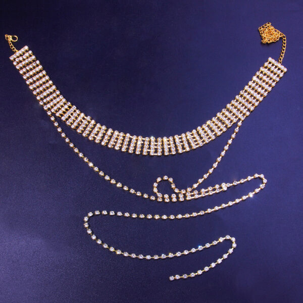 Wholesale Double Layer Super Glitter Diamond Necklaces