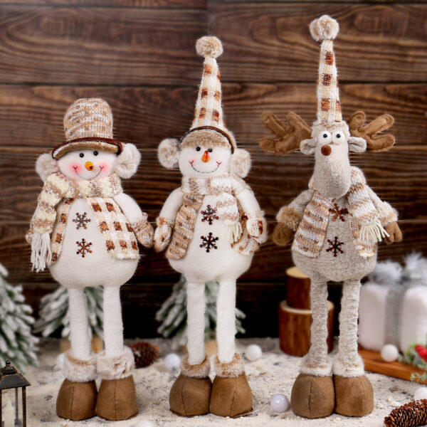 Wholesale Christmas Decorations Christmas Snowman Telescopic Doll