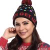 Wholesale Jacquard LED Christmas Knitted Beanie