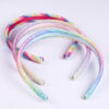 Wholesale Colorful Heart Star Gradient Rainbow Mermaid Headband