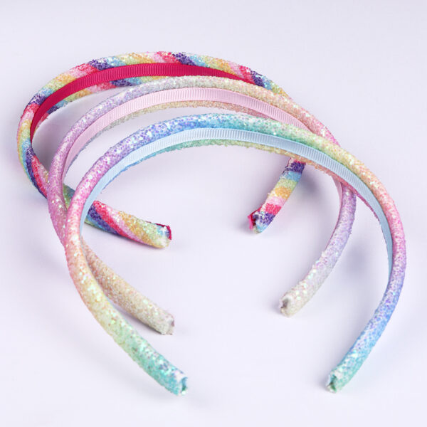 Wholesale Colorful Heart Star Gradient Rainbow Mermaid Headband