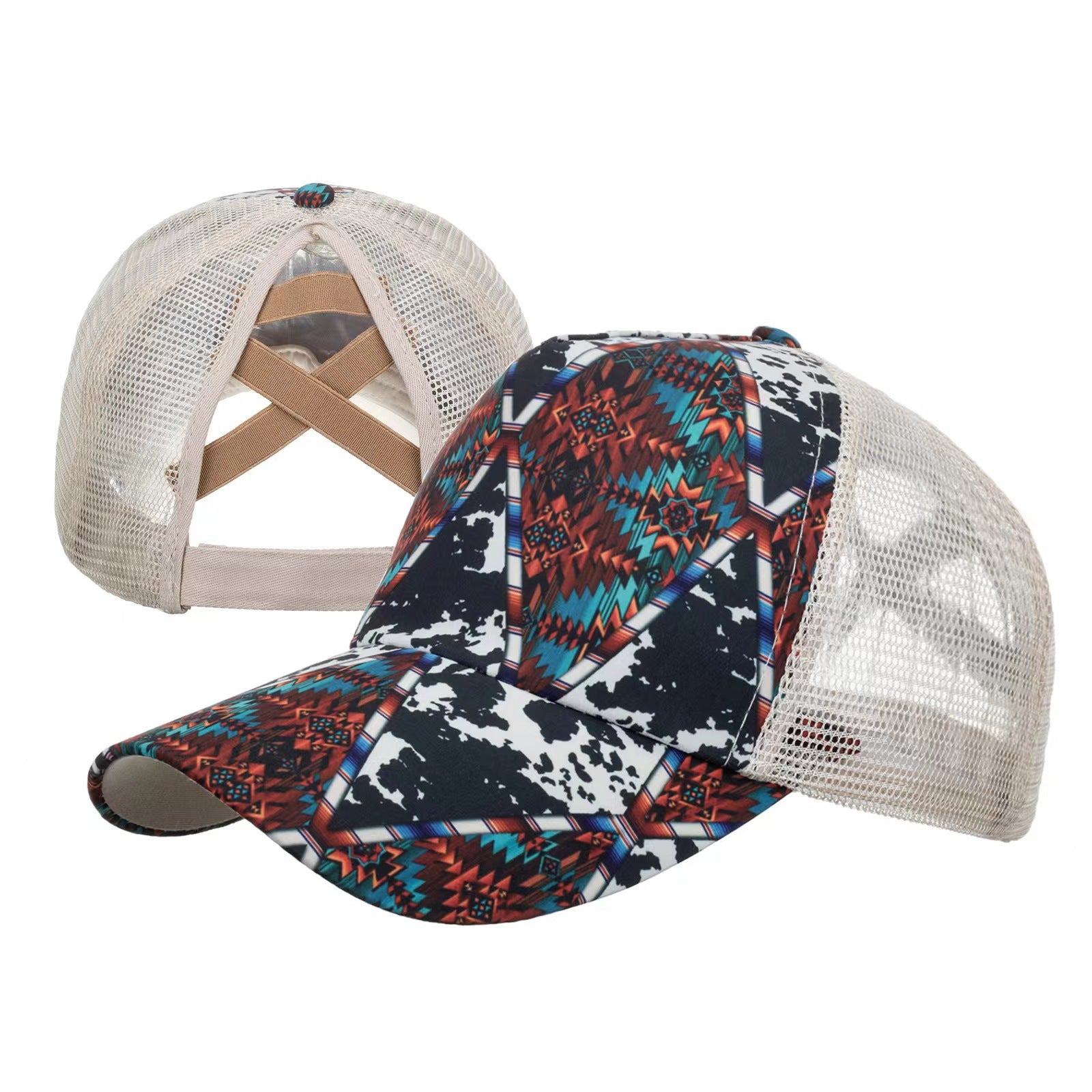 Wholesale Aztec Colored Graiti Cotton Baseball Caps