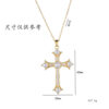 Wholesale Retro Punk Cross Zirconia Necklace