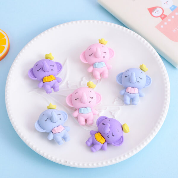 Wholesale New Cute Candy Color Elephant Shape TPR Eraser