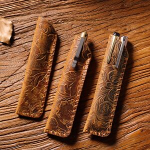 Wholesale Retro Pure Handmade Head Layer Cowhide Creative Pen Bag