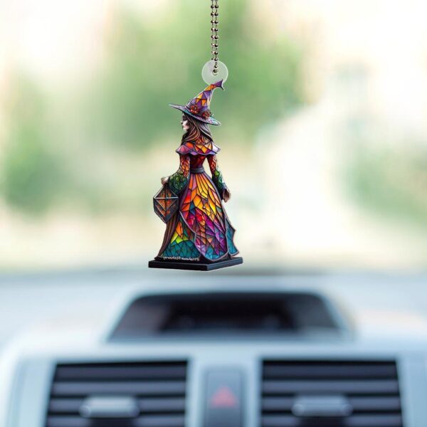 Wholesale Halloween Car Acrylic Pendant Ornate Witch