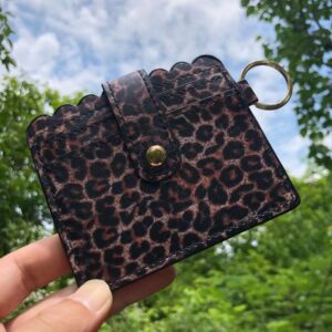 Red brown leopard print