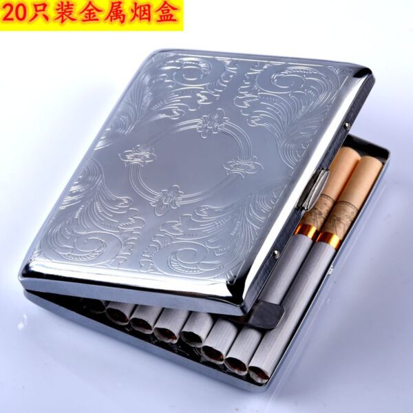 Wholesale Fashion 20 Pack Metal Clip Iron Creative Personality Automatic Open Cap Cigarette Box