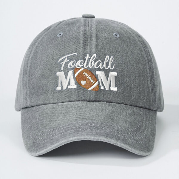 Wholesale Embroidered FOOTBALL MOM Washed Baseball Cap