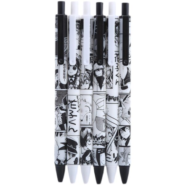 Wholesale Black and White Printed Plastic Neutral Pens