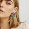 Wholesale Three Color Carnival Acrylic Earrings