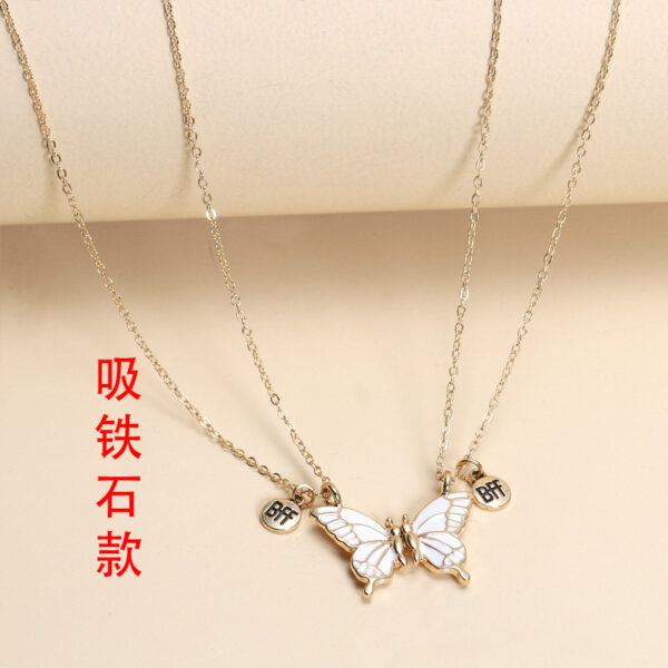 Wholesale Colorful Butterfly Magnets Alloy Necklaces Set