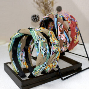 Wholesale Bohemian 3D Colorblock Fabric Headband