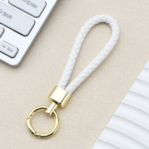 Green light gold-white / Spring ring braided buckle