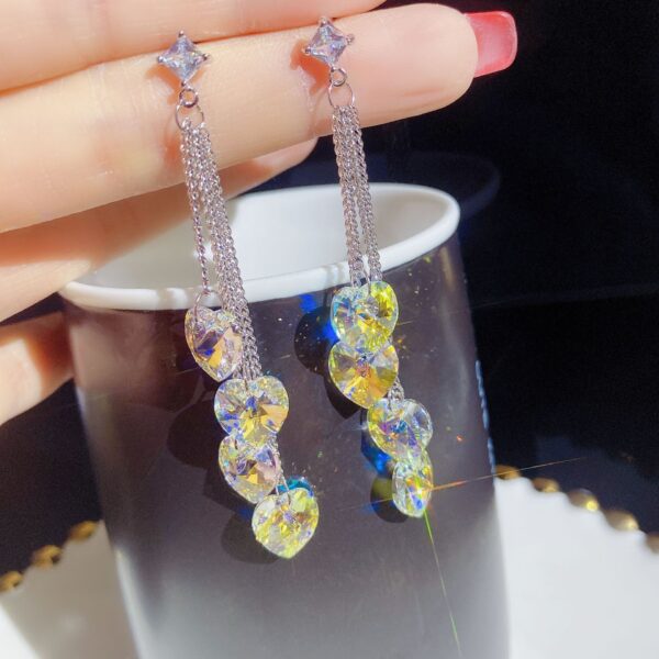 Wholesale Long Tassels Crystal Earrings