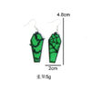 Wholesale Creative Retro Spider Web Coffin Personalized Plate Hollow Bat Acrylic Earrings