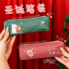 Wholesale PU Christmas Cartoon Pencil Bag
