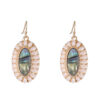 Wholesale Pearl Inlaid Fashion Abalone Oval Earrings