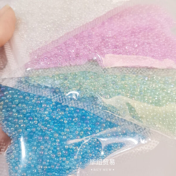 Wholesale Non-porous Bubble Beads Clear Glass Round Beads