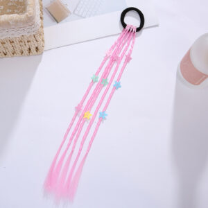 Pink floral braids (a pair of 5)