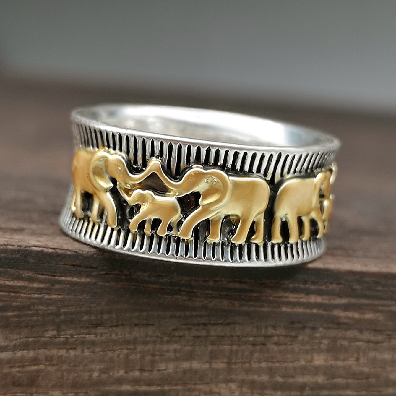 Wholesale Alloy Big and Small Elephant Rings