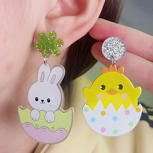 Wholesale Easter Rabbit Radish Chicken Acrylic Earrings