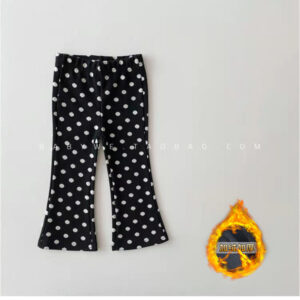 Polo Dot Flared Pants fleece-lined / 80cm