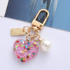 Wholesale Acrylic Pearl Love Keychain