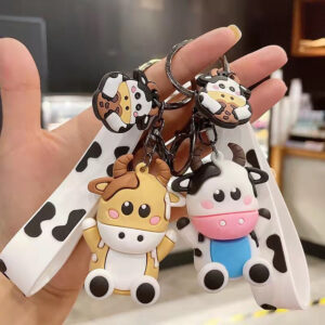 Wholesale Silicone Cow Cute Keychain