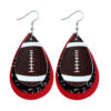 Wholesale Rugby Drop Shaped Leather Earrings