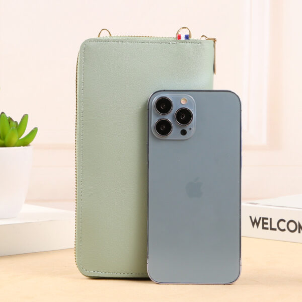 Wholesale Touch Screen Mobile Phone Bag Multifunctional Transparent Mini PU Leather Bag