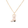 Wholesale Alloy Pearl Pendant Cartoon Diamond Boots Necklace