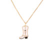 Wholesale Alloy Pearl Pendant Cartoon Diamond Boots Necklace