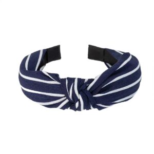 Striped navy blue
