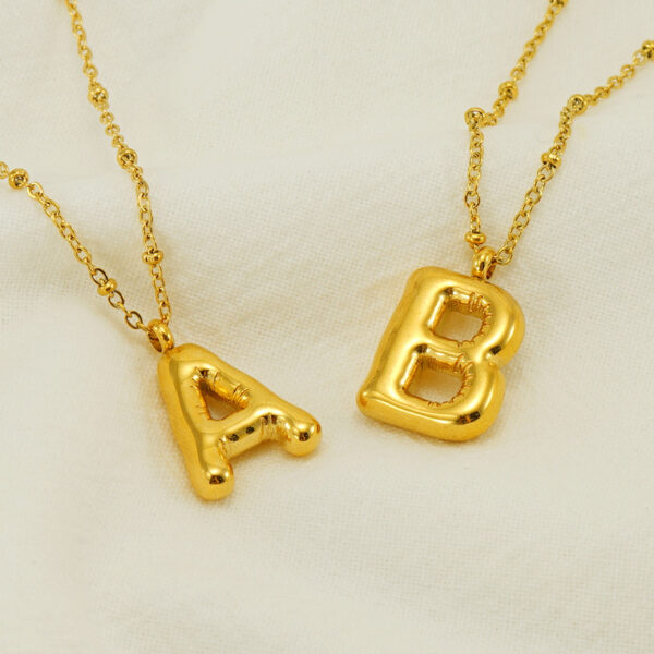 Wholesale Bubble Letter 18K Stainless Steel Necklace