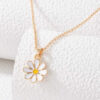 Wholesale White Drip Flower Alloy Necklaces