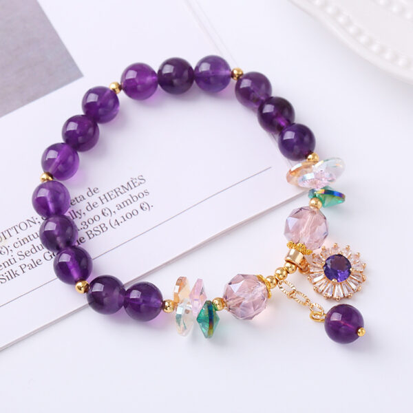 Wholesale Purple Crystal Zircon Beaded Bracelet