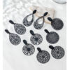 Wholesale Vintage Geometric Cutout Black Metal Earrings