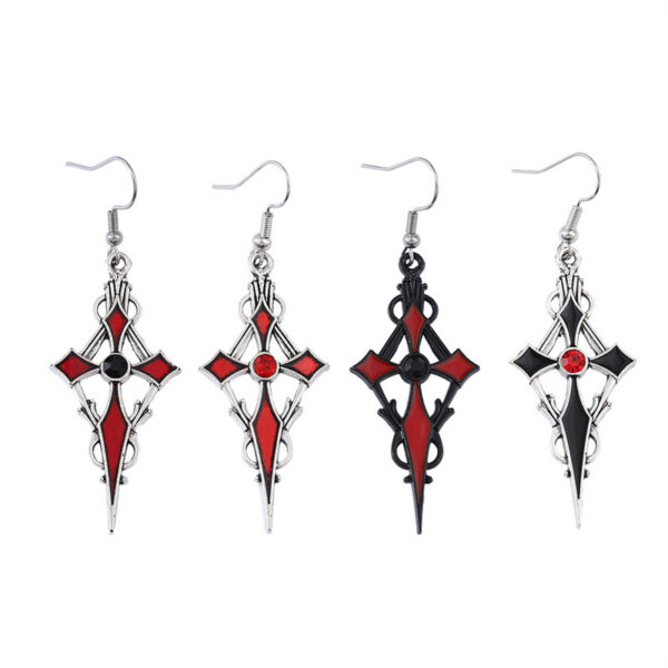 Wholesale Halloween Pointed Cross Vampire Necklace