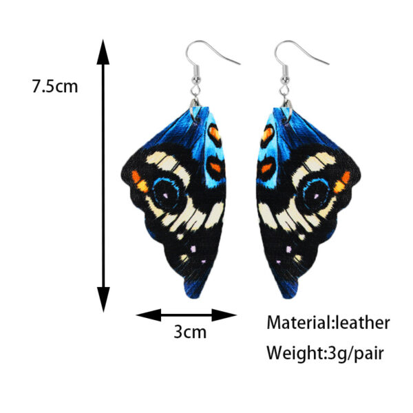 O1CN01FJ1Xuw2Kmr13PAYue_2214415949600-0-cib Wholesale Butterfly Leather Bionic Butterfly Wings Pattern Symmetrical Double-Sided Printed Earrings
