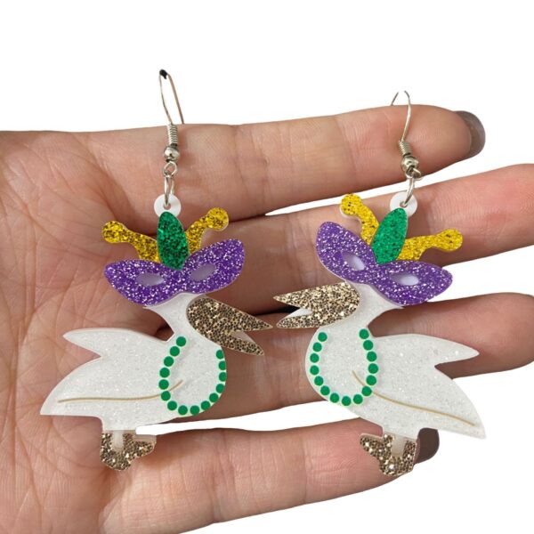 Wholesale Carnival Crown Clown Hat Sequin Lobster Crocodile Acrylic Earrings