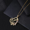 Wholesale Copper Mother's Day Mom Heart Necklace