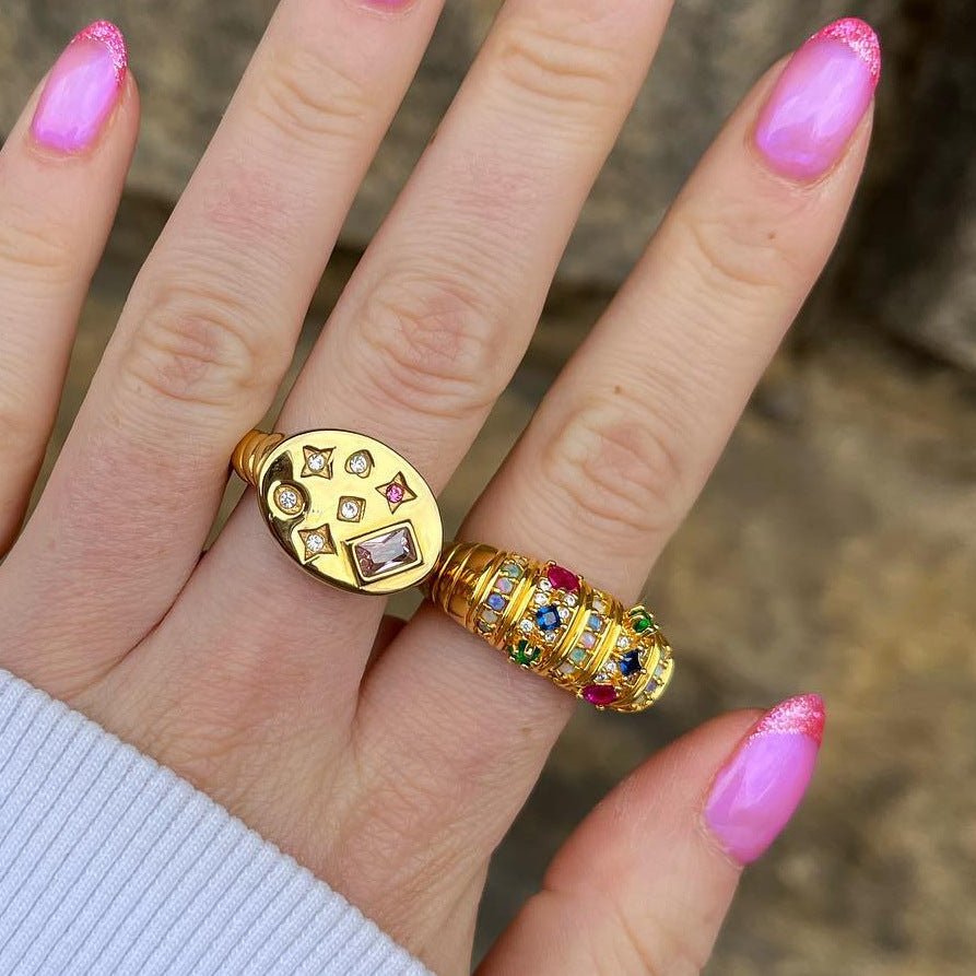 Wholesale Real Gold Plating Copper Rings
