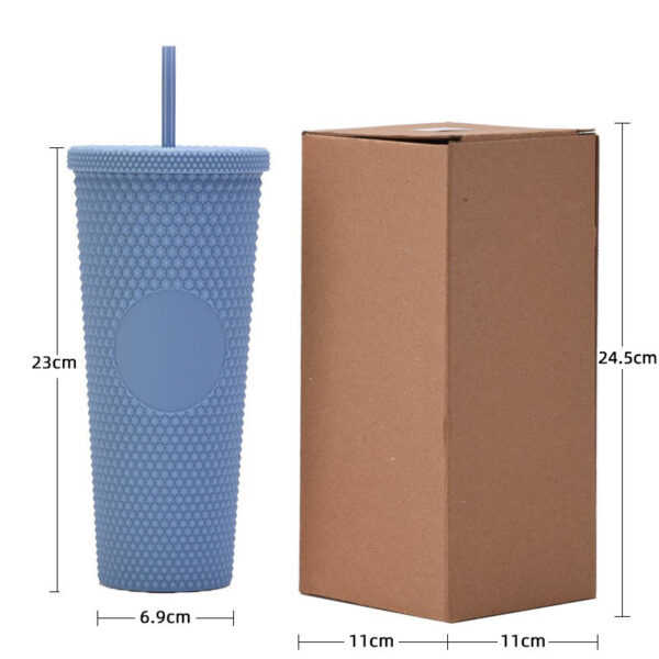 Wholesale Double Layer Plastic Straw Cup