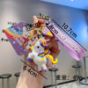 Wholesale Cartoon Colorful Unicorn PVC Keychain