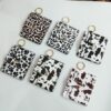Wholesale PU New Cow Grain Leather Key Chain Card Bag