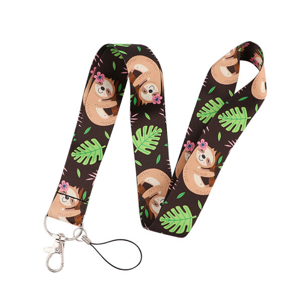 O1CN01FTGxu022AERTNyAJ4_2207561887079-0-cib Wholesale Polyester Cute Sloth Mobile Phone Lanyard Keychain